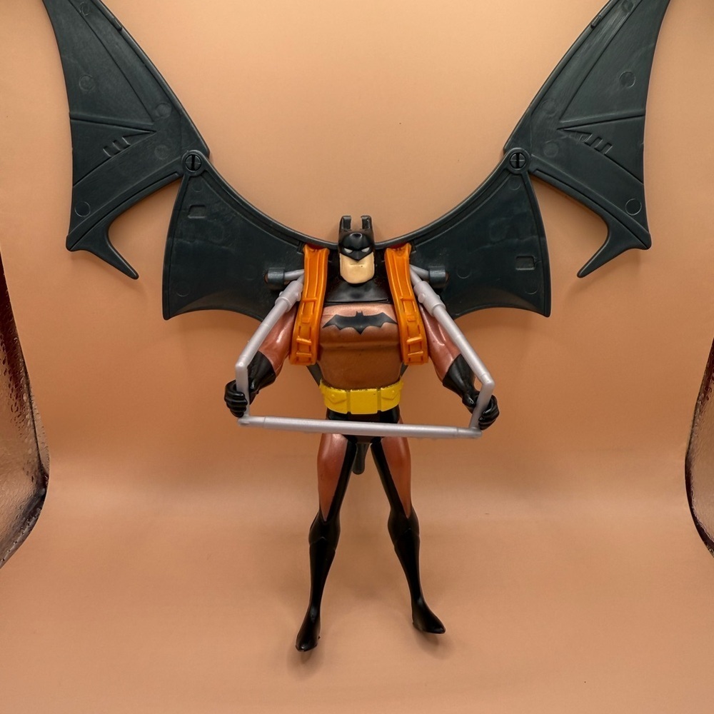 1998 Vintage The New Batman Adventures Glider Strike Kenner Orange Black Wing 5”